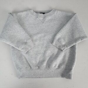 Vintage Gap Single V Sweatshirt Boys 2T Gray Fleece Crewneck Pullover USA